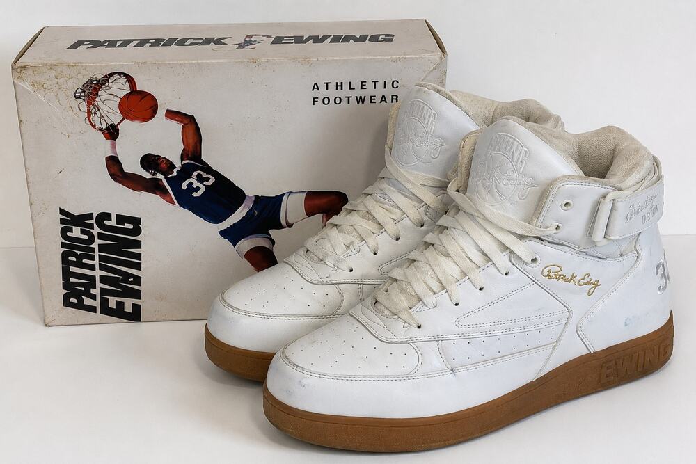 Ewing Athletics Orion White Gum Patrick Ewing Men's 11.5 High Top Sneakers Box